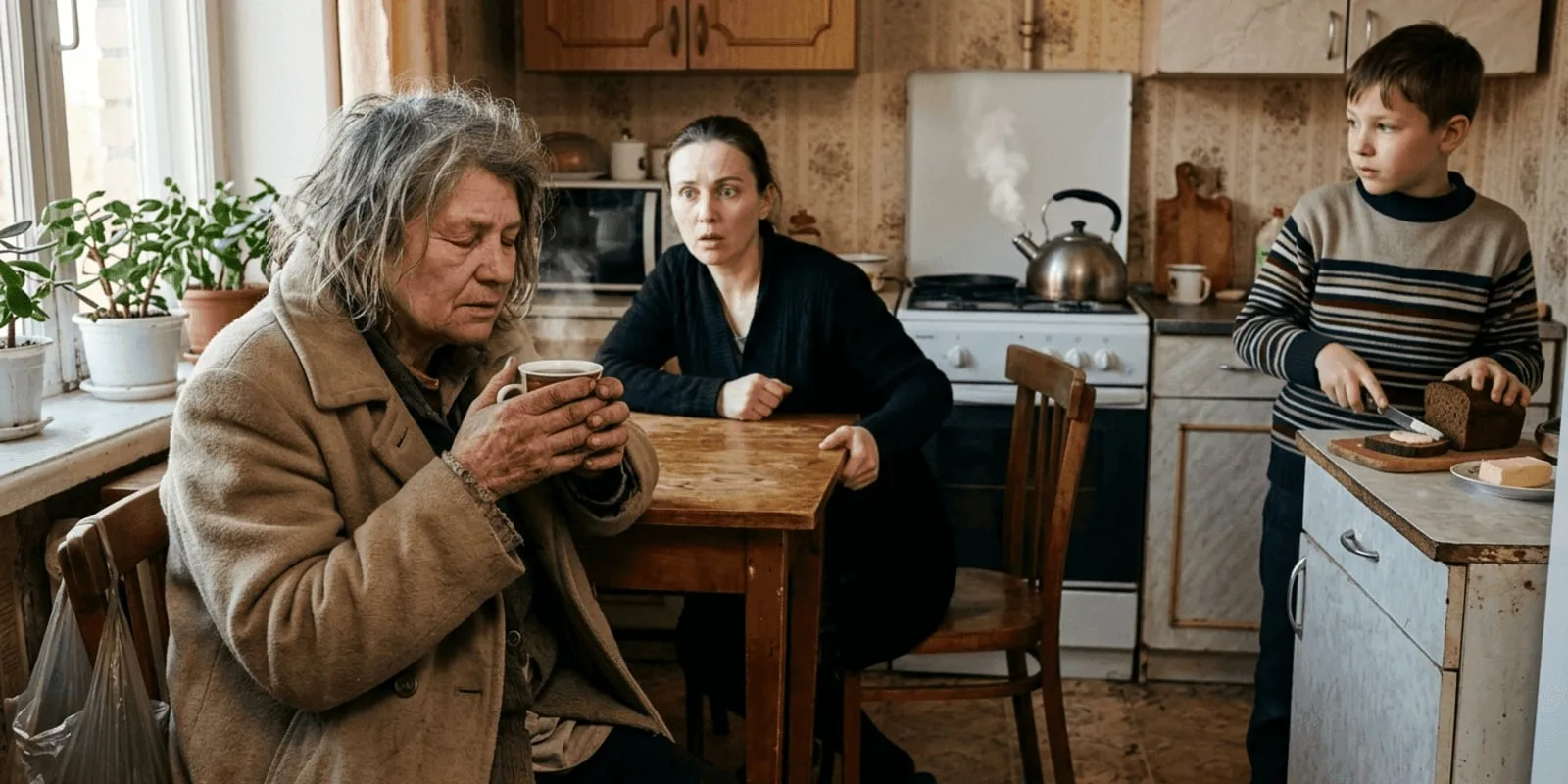 «Мама, там женщина на лавочке уже третий день сидит» — сын привёл домой незнакомку, а она оказалась той, кого я искала