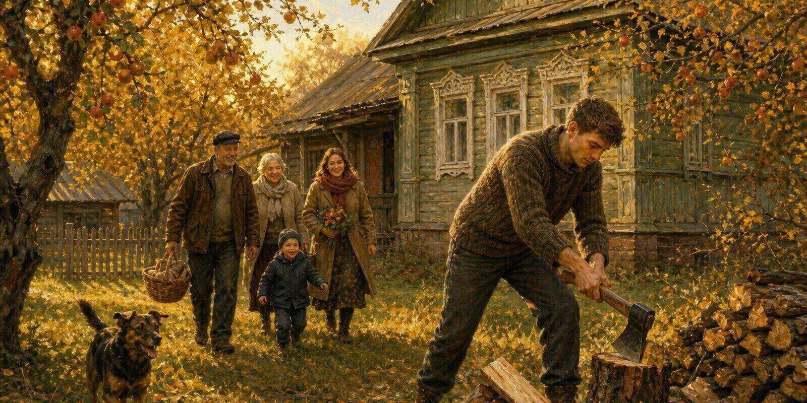 Дом у бабушки Прасковьи и племянник издалека